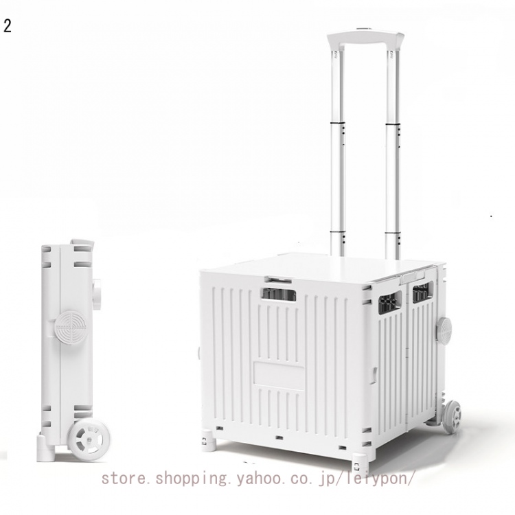 コンテナボックス 通気性 ショッピングカート 折り畳み キャリーカート 軽量 買い物カート 多機能 アウトドア キャンプカート コンテナキャリー 携帯便利_2