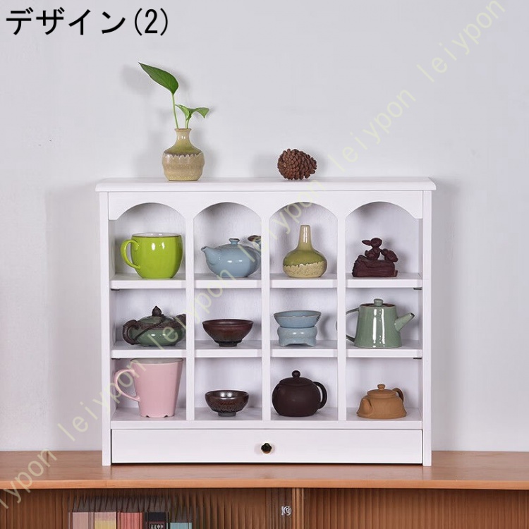 おしゃれな食器棚　ガラス扉付き　NO593 Amazon｜ガラス ミニ食器棚 キャビネット キッチン収納 扉付 オシャレ