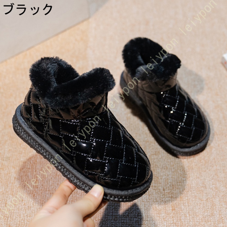 秋冬 ブーツ 子供靴 ショートブーツ スノーブーツ 女の子 ムートンブーツ 裏起毛 防寒 無地 ラウンドトゥ スリッポん ミドル丈 雨の日 雪の日 プリンセス子供 |  | 01