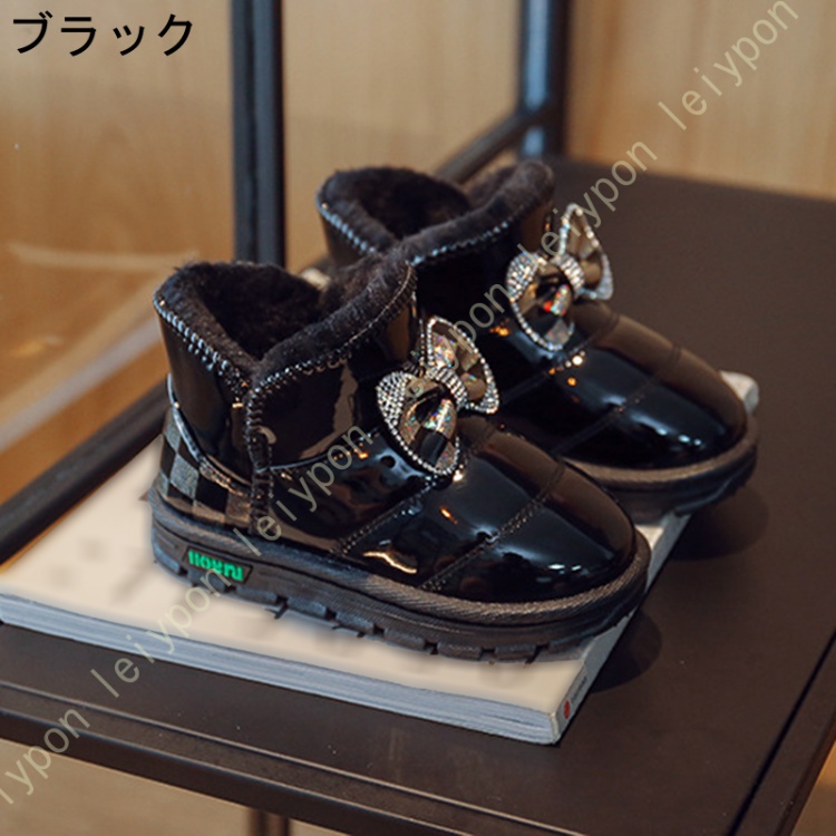 スノーブーツ キッズ ジュニア ラウンドトゥ スリッポん 蝶結び 滑り止め 防水 裏起毛 保暖 男の子 女の子 キッズブーツ アウトドア 雪遊び 通学 子供冬用靴 |  | 01