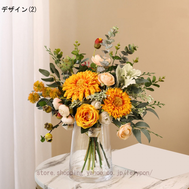 造花 人工観葉植物 インテリア おしゃれ 花瓶付き 枯れない花