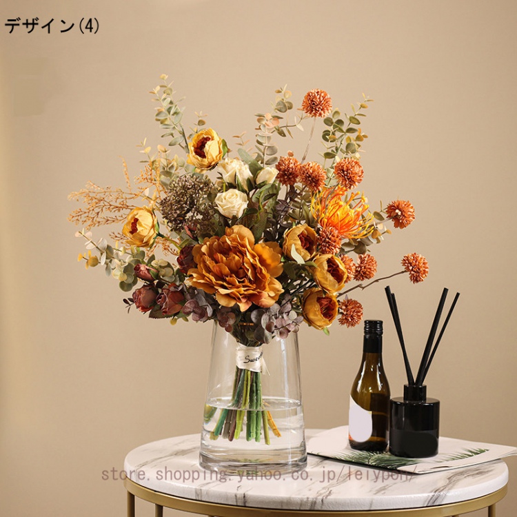 造花 人工観葉植物 インテリア おしゃれ 花瓶付き 枯れない花 フェイク