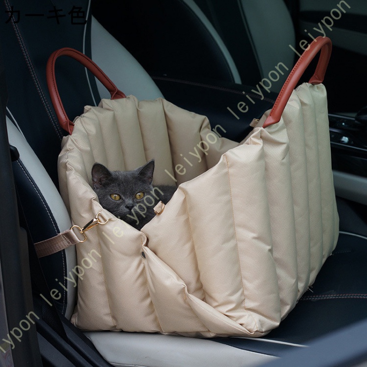 ペット用 ドライブシート ドライブベッド 座席シート ペット用ドライブボックス 小型犬 猫用 キャリーバッグ 助手席用 車載用 飛び出し防止 リード付き |  | 02