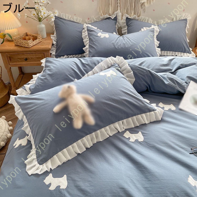 掛け布団カバー シングル 綿100％ 洗える 布団カバー ダブル 和式 洋式兼用 北欧 かけ布団カバー セミダブル ビーチスキン加工 肌に優しい 花柄 おしゃれ_3