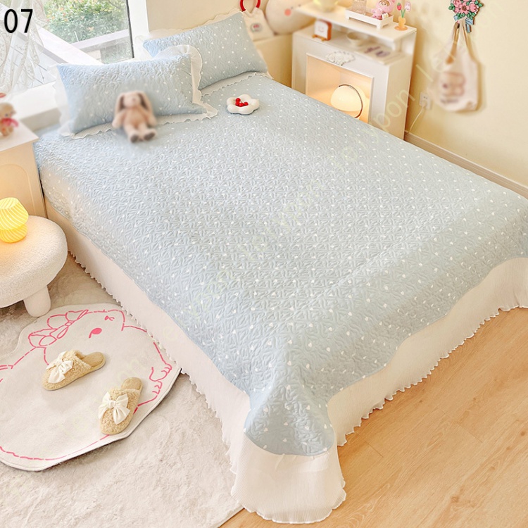 [HONGF8]ベッド スプレッド 3点セット ベッドカバー シングル 単品 洗える 四季通用 ベッドシーツ 北欧 おしゃれ 綿 吸湿 通気性 保温性 フラットシーツの画像