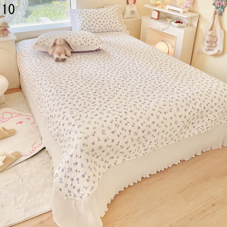 [HONGF8]ベッド スプレッド 3点セット ベッドカバー シングル 単品 洗える 四季通用 ベッドシーツ 北欧 おしゃれ 綿 吸湿 通気性 保温性 フラットシーツの画像
