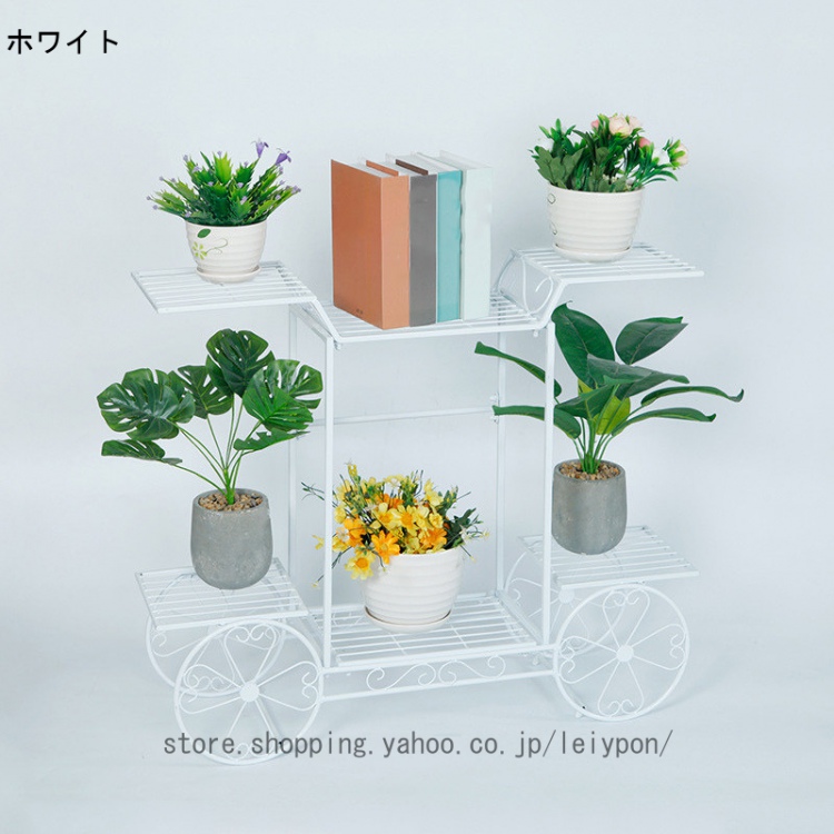 フラワースタンド プランタースタンド アイアン 錆びにくい 鉢植え スタンド 園芸ラック フラワーラック 花台 植物棚 盆栽棚 ガーデンラック 屋外 室内 花棚_2