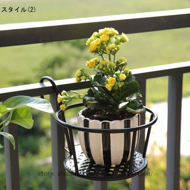 ガーデンバスケット 吊り下げ 植木鉢 フラワースタンド 鉢スタンド ガーデンスタンド 園芸ラック ハンギングバスケット 吊り棚 プランタースタンド ベランダ |  | 02