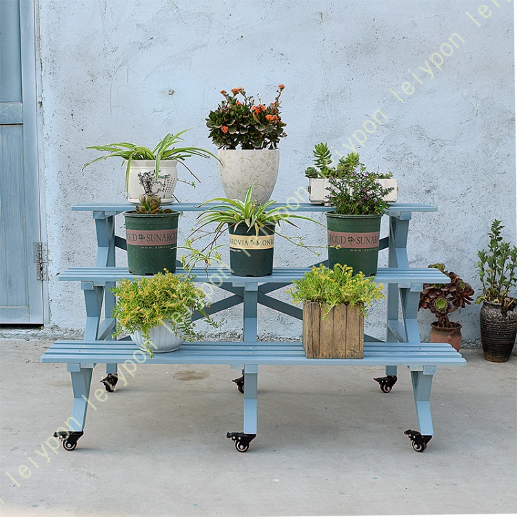 フラワースタンド 屋外 室内 3段 木製 プランタースタンド 大型 階段