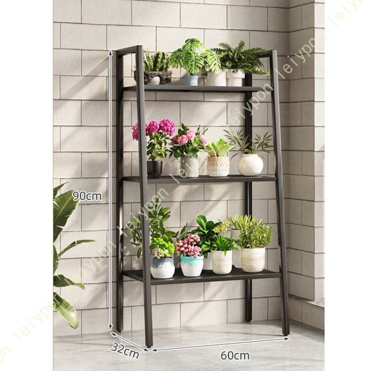 アイアン ガーデンラック 室内 屋外フラワースタンド 3段 棚
