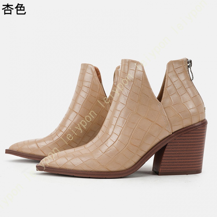 ブーツ レディース ウェスタンブーツ 8cmヒール ショートブーツ 大きいサイズ 卒業式 袴ブーツ ...