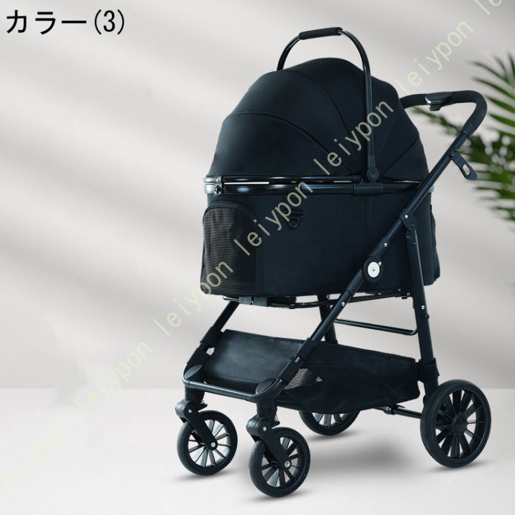 ペットカート 犬カート 折りたたみ 犬用カート 分離型 ４輪 安定性 広いスペース 小型犬 中型犬 多頭 前輪360°回転 分離式 4輪360°回転 犬用ベビーカー_3