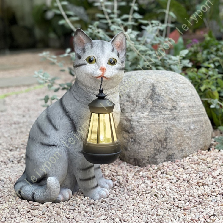 ソーラーライト 猫ちゃんライト 蝶 戸外振り子 庭園振り子