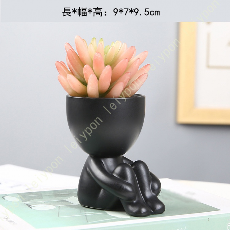 福袋 人形 おしゃれ 植木鉢 鉢 フラワーポット セラミック かわいい 鉢・プランター用品