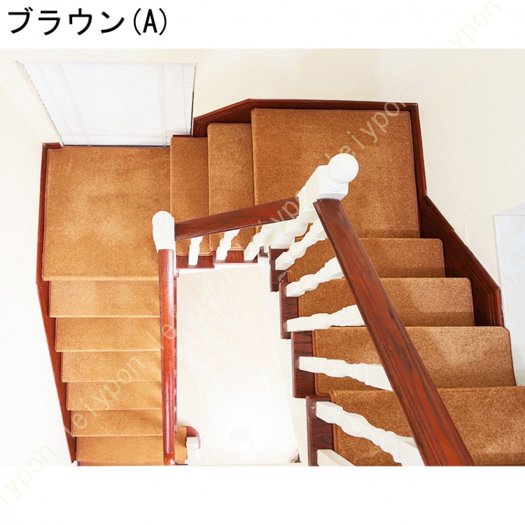 階段マット 3枚セット クッショ 安全 ペット 傷がつかない 廊下 洗える おしゃれ 滑り止め すべらない インテリア 滑り止め 防音 ズレない 折り曲げ付 3枚入_6