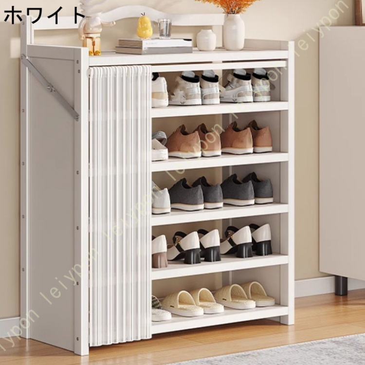 シューズラック スリム 狭い 折りたたみ式シューズラック 組立不要 シューズ棚 積み重ね 下足棚 安定 靴収納 靴置き コンパクト 靴ラック 伸縮 整理整頓 寝室_2