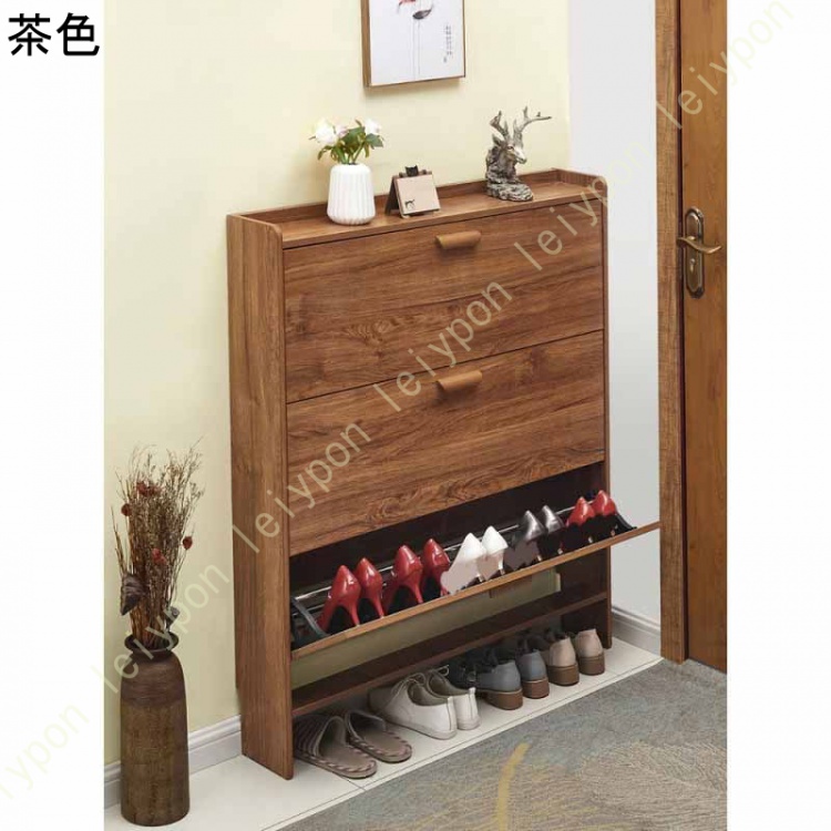 大容量シューズラック 幅50cm 奥行17cm 下駄箱 靴棚 靴 収納 玄関収納 玄関家具 靴ラック シューズラック スリム おしゃれ 木製 省スペース 大容量 靴箱の画像