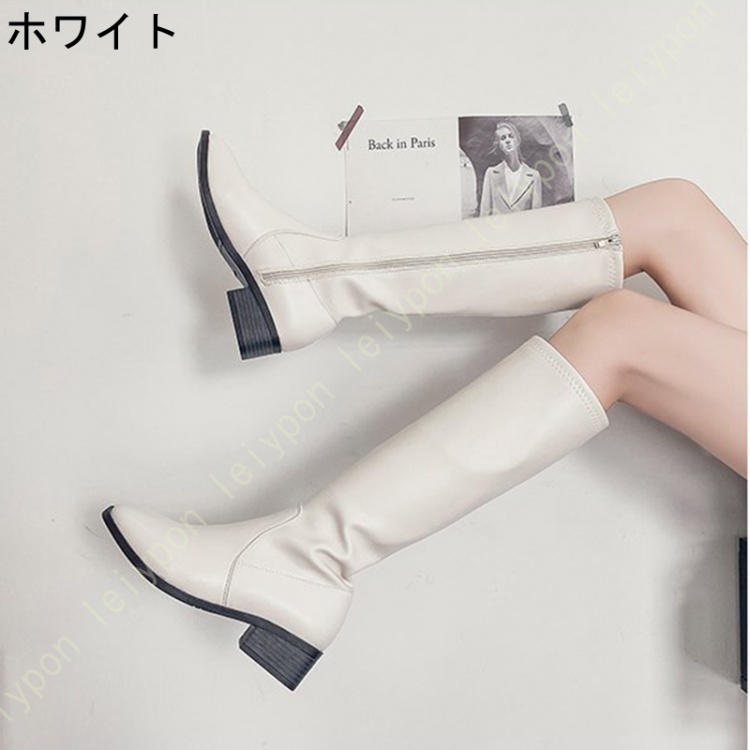 ブーツ ロング ジョッキーブーツ レディース スクエアトゥ 美脚 ヒール 大きいサイズ 小さいサイズ 歩きやすい ローヒール ファッション ロング丈 ブーツ 美脚 |  | 01