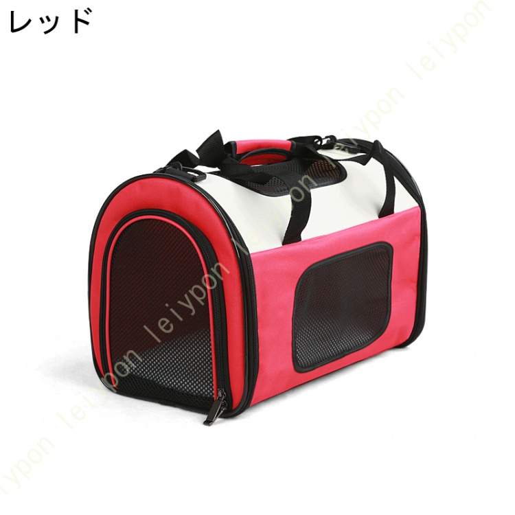 ペットキャリーバッグ 猫 小型犬 キャリーバッグ 通気性 犬キャリー ショルダー 折りたたみ メッシュ 通気性 マット付き 手提げキャリーバッグ 軽量_1
