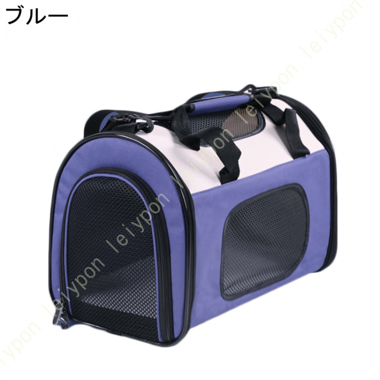 ペットキャリーバッグ 猫 小型犬 キャリーバッグ 通気性 犬キャリー ショルダー 折りたたみ メッシュ 通気性 マット付き 手提げキャリーバッグ 軽量_2