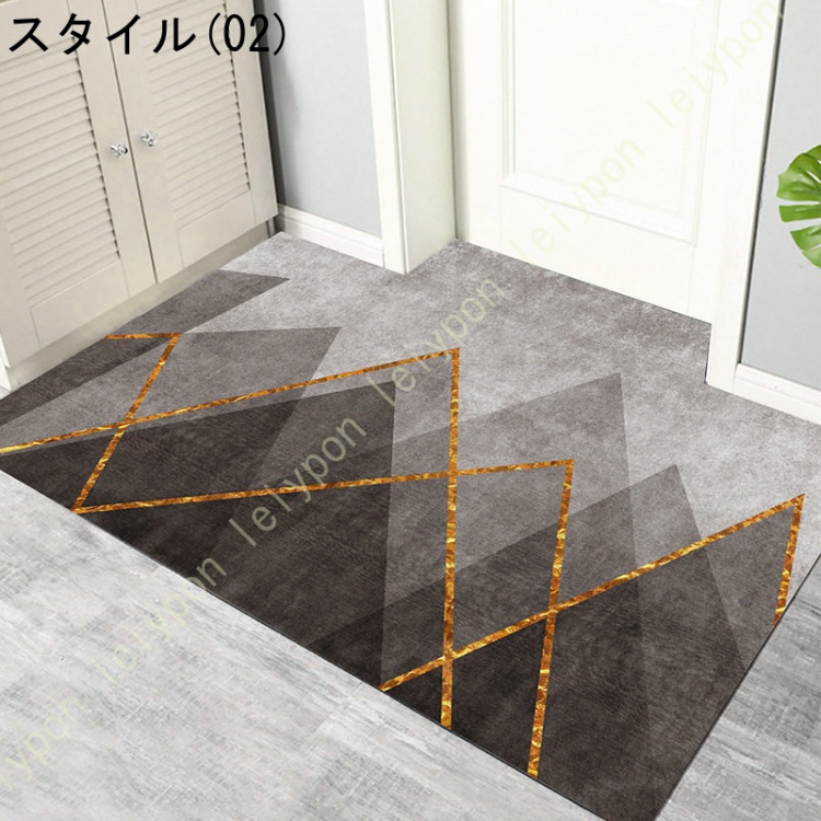 泥落としマット 玄関マット 泥落とし 屋外 屋内 PVC ビニール シンプル おしゃれ ラグマット 幾何柄 フロアマット 店舗用品 洗える ...