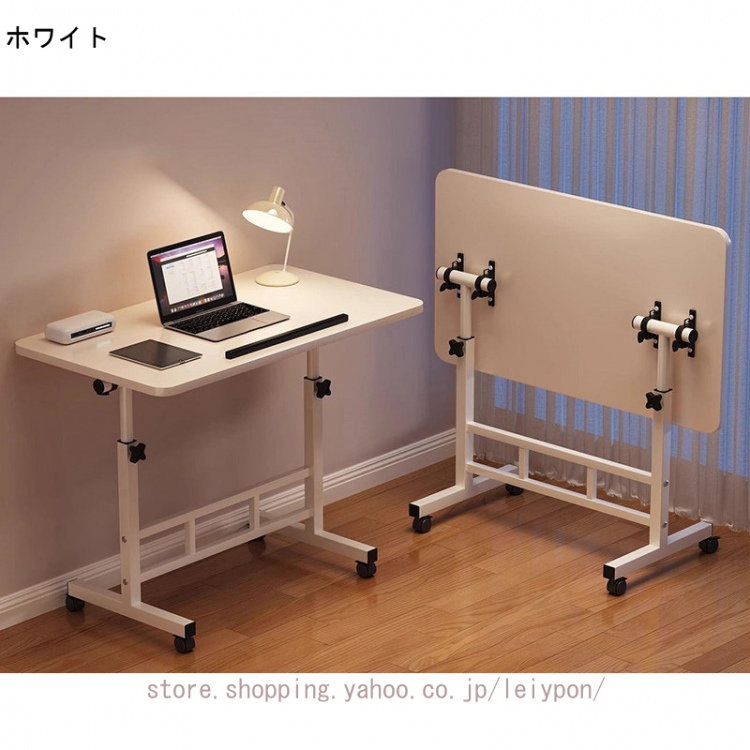 折りたたみテーブル 勉強机 パソコンデスク 会議用テーブル 作業台 簡単組立 デスク テーブル オフィステーブル サイドテーブル キャスター付き 会議テーブル_1