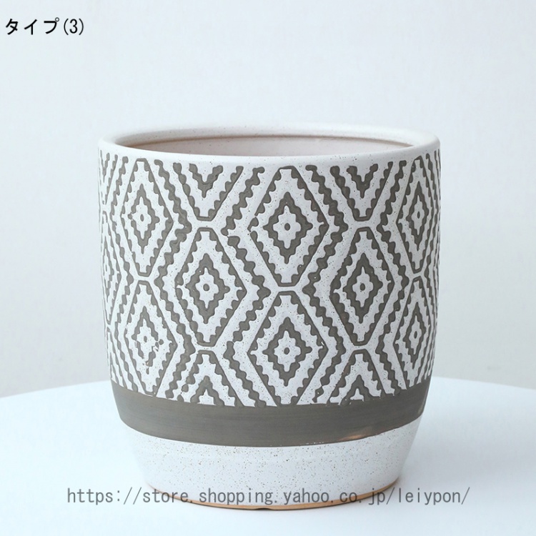 大型植木鉢 多肉 穴あけ 室内用植木鉢 観葉植物 花栽培適用 軽い鉢 屋内植木鉢 植木鉢 花瓶 サボテンポット セラミック 大型 多肉 ポット フラワーポット |  | 03
