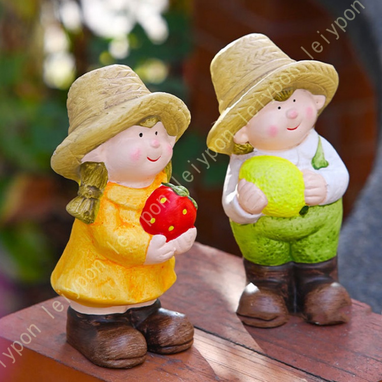 妖精の置物 動物 置物 玄関 男の子 オブジェ ガーデン オーナメント