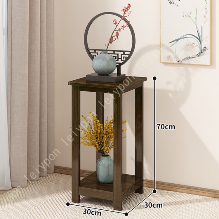 チーク無垢材 花台 木製 総無垢材 フラワースタンド 玄関 リビング