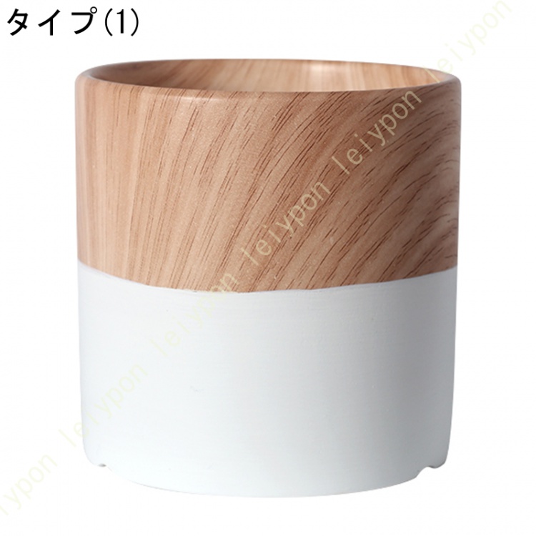 プランター 鉢植え テラコッタ製 陶器鉢 底穴付き 北欧 シンプル 大型 クリエイティブ 室内 木目 丸形 バルコニー 大口径 ホームオフィス お洒落_1