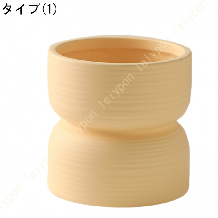 プランター 鉢植え 陶器製 シンプル 底穴付き 通気性 ヨーロッパ調 受皿付き おしゃれ 盆栽鉢 クリエイティブ 複数色から選べる 卓上 バルコニー 観葉植物鉢 |  | 01