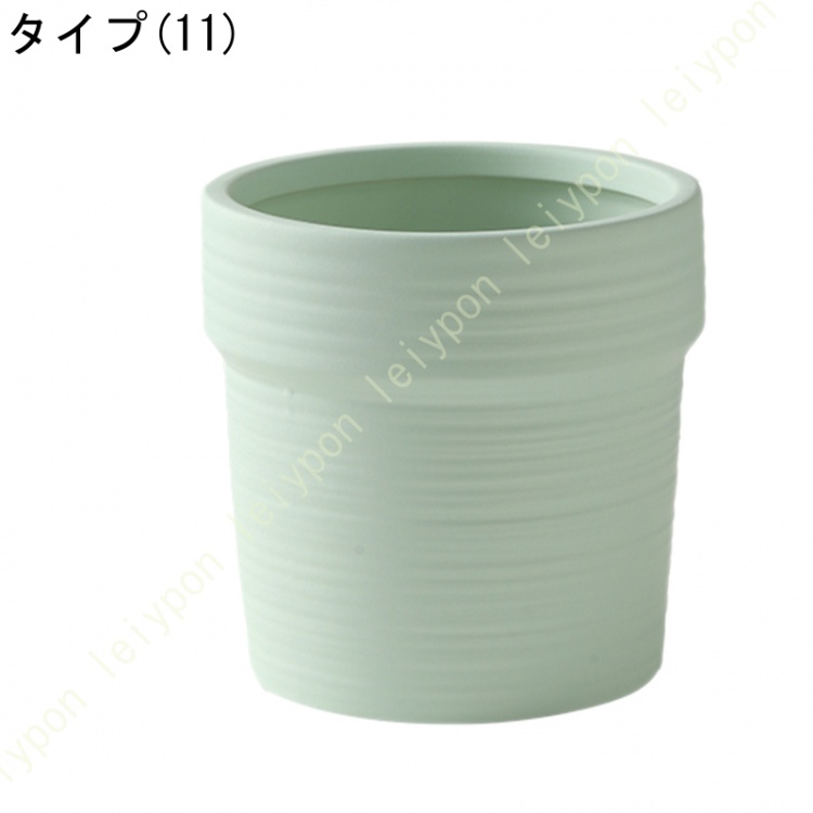 プランター 鉢植え 陶器製 シンプル 底穴付き 通気性 ヨーロッパ調 受皿付き おしゃれ 盆栽鉢 クリエイティブ 複数色から選べる 卓上 バルコニー 観葉植物鉢 |  | 11