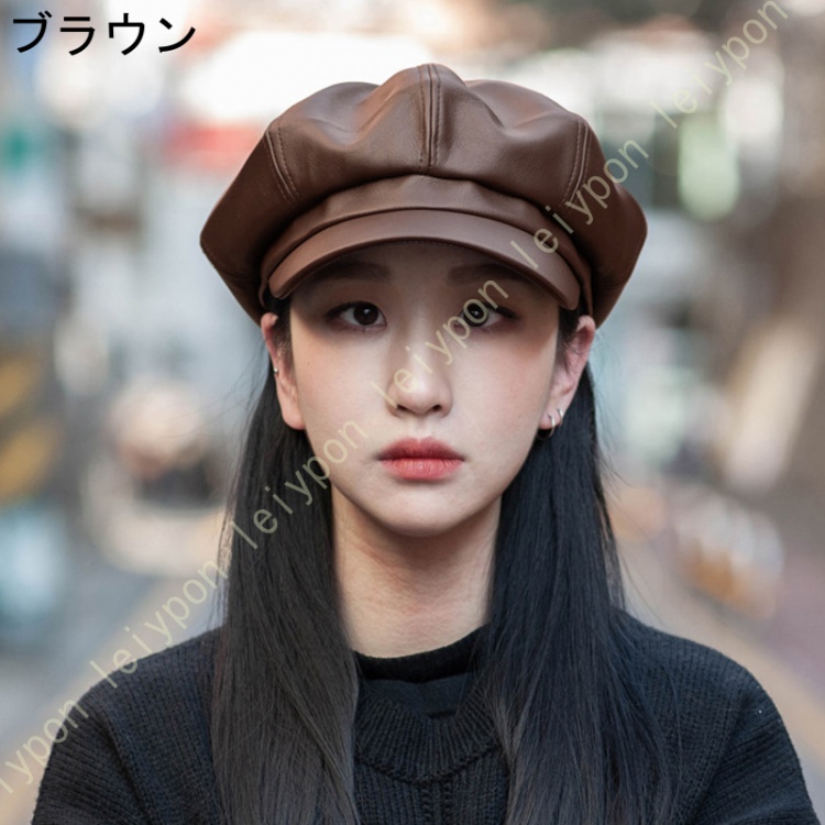 最大55%OFFクーポン ハンチング帽 レザー 帽子 黒 キャップ メンズ ゴルフ A63-v