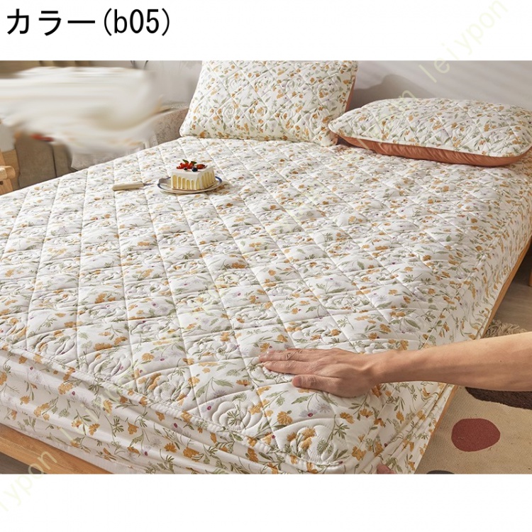 パッド一体型ボックスシーツ シングル 敷きパッド ベッドパッド 単品売り セミダブル ダブル ボックスシーツ 丸洗いOK オールシーズン 布団カバー ズレないの画像