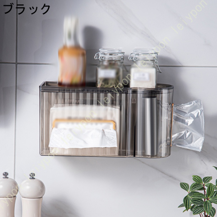 手拭きペーパーホルダー 多機能 壁掛け 防水 北欧風 ペーパーディスペンサー ペーパータオルケース 取り出しやすい キッチンペーパーホルダー |  | 03
