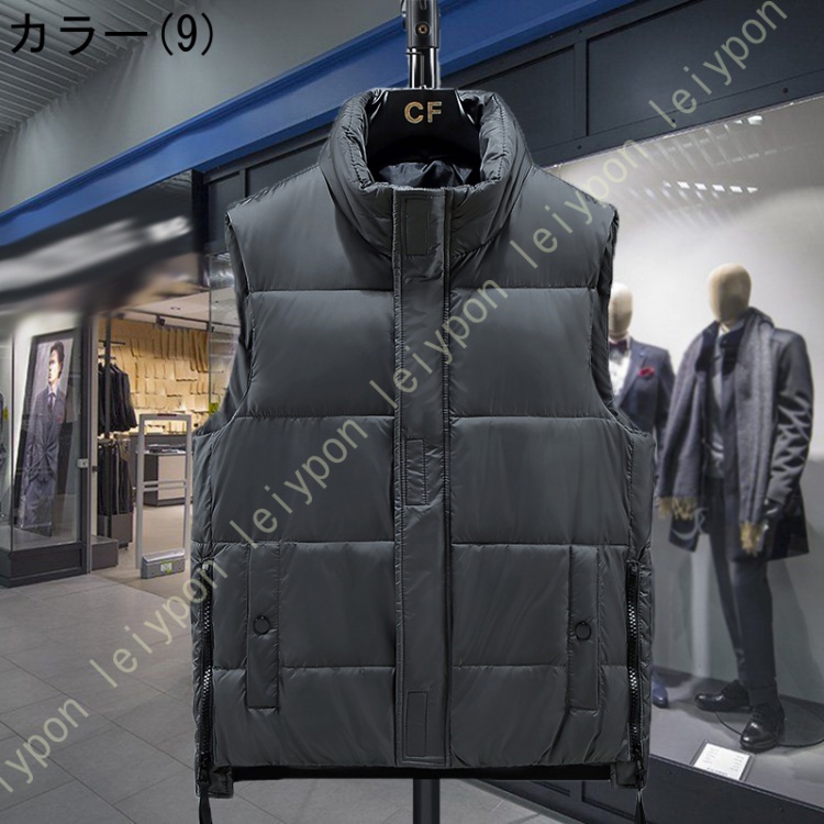 ダウンベスト メンズ 中綿入り 立ち襟 トップス 中綿ベスト フード付き フードベスト 秋冬 シンプルで無地ベスト ダウンベスト 中綿ベスト 冬 防寒 おしゃれ |  | 09