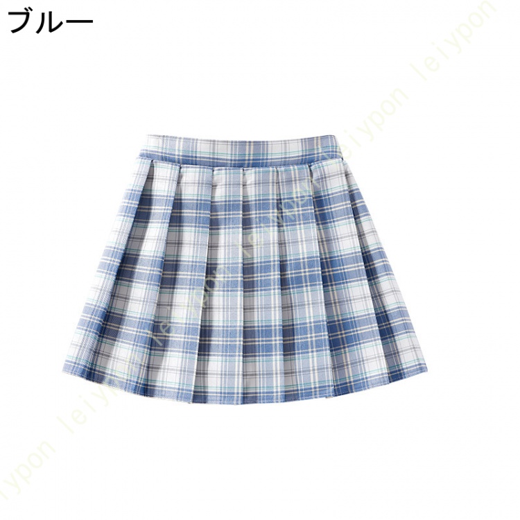 プリーツスカート キッズ 女の子 ミニスカート フレアスカート チェック柄 チェック柄 スクールスカート 制服 ガールズ 小学生 ショート丈 ふんわり aライン｜leiypon｜02