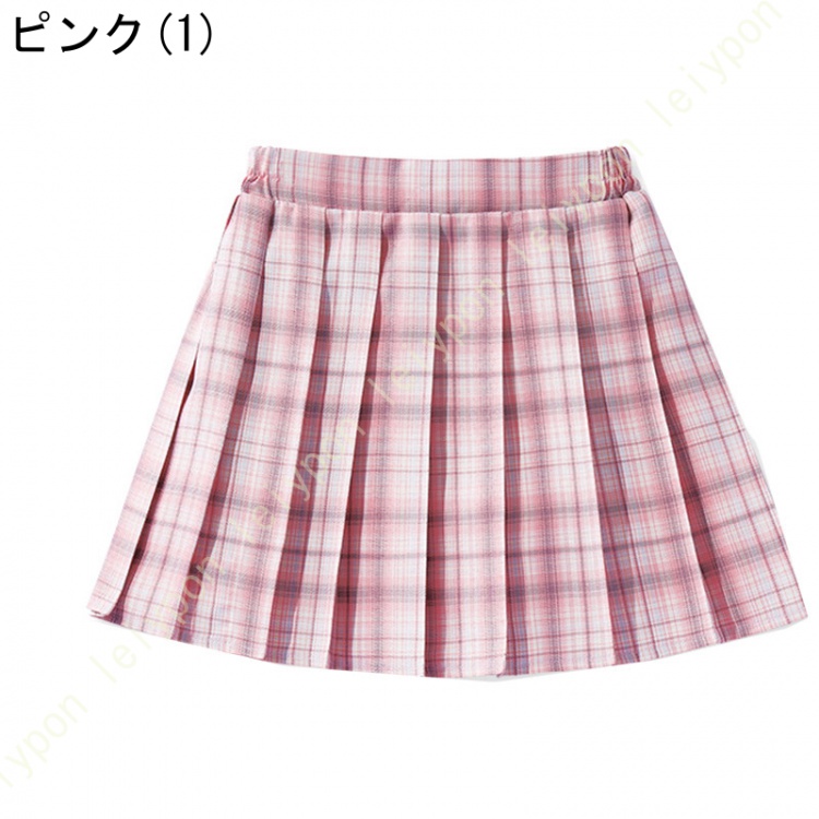 プリーツスカート キッズ 女の子 ミニスカート フレアスカート チェック柄 チェック柄 スクールスカート 制服 ガールズ 小学生 ショート丈 ふんわり aライン｜leiypon｜04