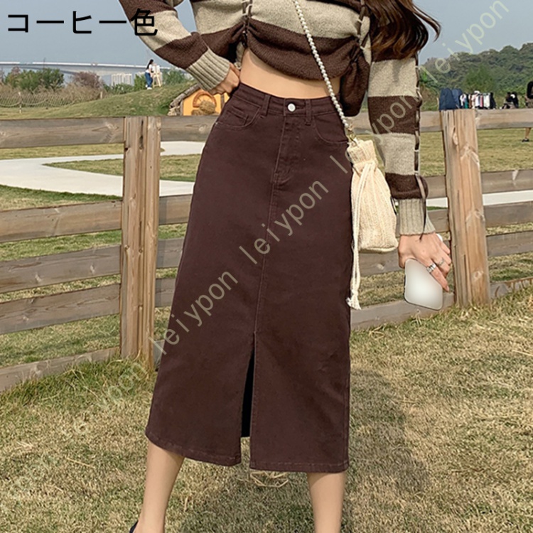 デニム スカート レディーズ ロングスカート Aライン ハイウエスト マキシ丈 ミモレ丈 春 ゆったり 大きいサイズ カジュアル レディース フレア Aライン |  | 04