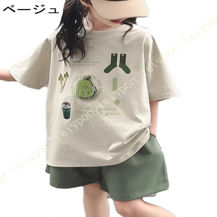子供服 女の子 セットアップ 夏 半袖 Tシャツ ハーフパンツ 上下セット キッズ 夏服 子供 ジャージ 普段着 カジュアル スポーツ ジュニア お洒落 |  | 02