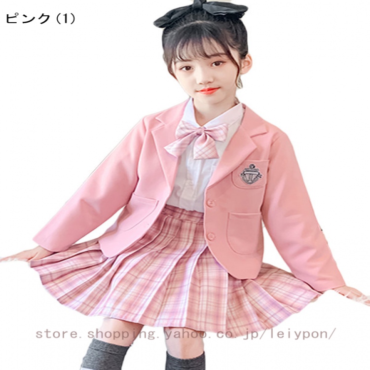 3点セット 卒業式 スーツ 入学式 女の子 チェック柄 セットアップ キッズ フォーマル ジャケット スカート ブラウス 卒園式 子供服 子供スーツ 子ども服_4