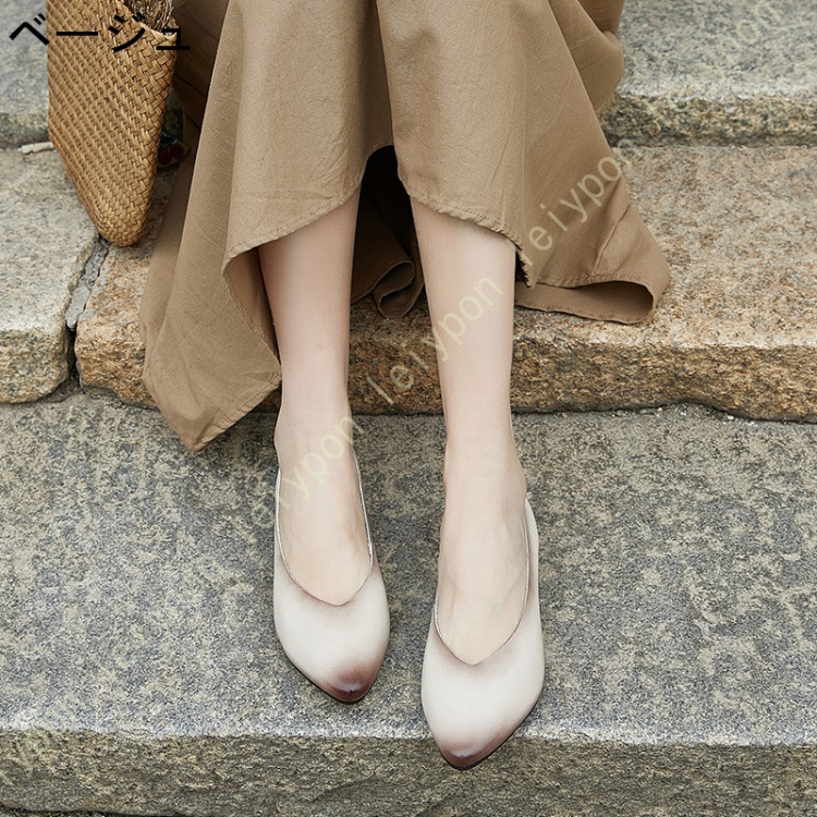 パンプス レディース 走れるパンプス 本革 フラットパンプス 歩きやすい 大きいサイズ 美脚パンプス ローヒール フラットシューズ ポインテッドトゥ ぺたんこ_2