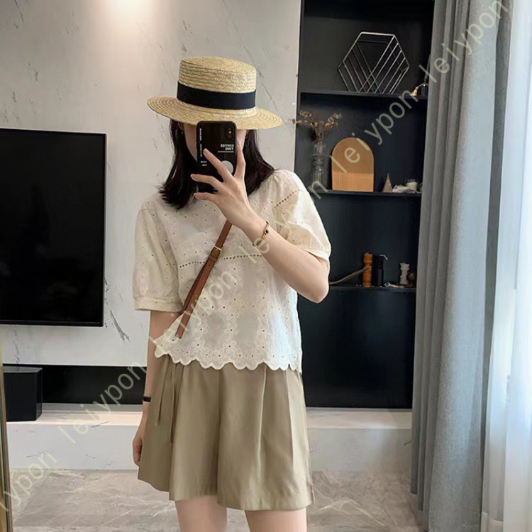 [AYBTO]半袖 ブラウス 半袖レディース vネック 大きいサイズ 春 夏 キレイメ 韓国 風 バルーンスリーブ 重ね着 エレガント 夏服 夏 着痩せ フォーマル 通勤 |  | 03