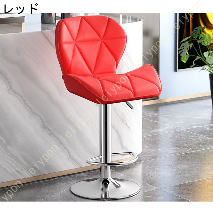 【専用①】赤ベルベット カウンターチェア 2脚セット おしゃれ 固定式 赤ベルベット カウンターチェア 2脚セット おしゃれ 固定式③