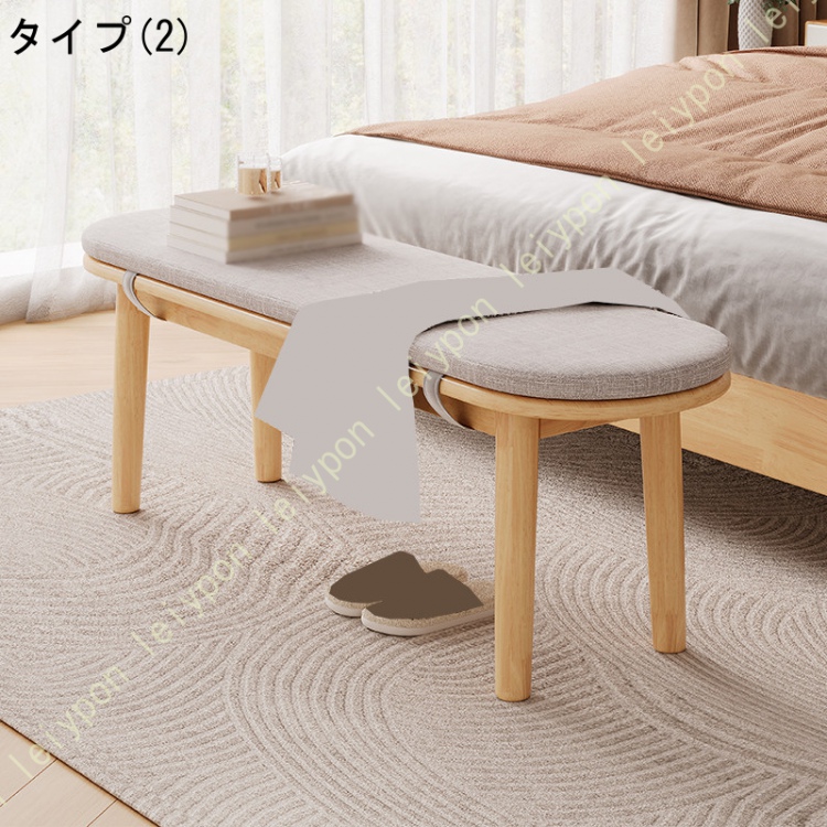 木製 ダイニング ベンチ 幅100cm 奥行30cm 高さ46cm 2人掛け 単品 背もたれ 無し 北欧 おしゃれ ベンチチェア コンパクト 天然木ラック 棚付き 木製 天然木_2