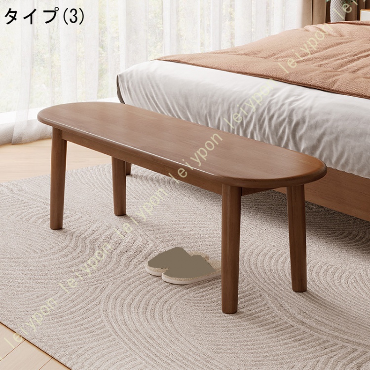 木製 ダイニング ベンチ 幅100cm 奥行30cm 高さ46cm 2人掛け 単品 背もたれ 無し 北欧 おしゃれ ベンチチェア コンパクト 天然木ラック 棚付き 木製 天然木_3