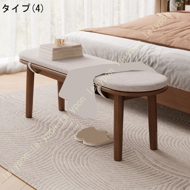 木製 ダイニング ベンチ 幅100cm 奥行30cm 高さ46cm 2人掛け 単品 背もたれ 無し 北欧 おしゃれ ベンチチェア コンパクト 天然木ラック 棚付き 木製 天然木_4