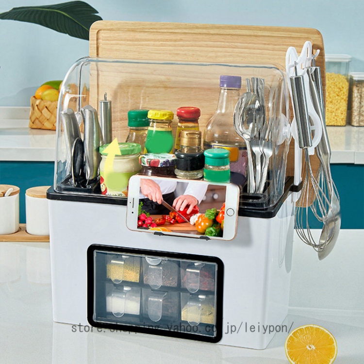 p台所置物棚 調味料収納棚 キッチン用品収納棚 防塵153 p台所置物棚 調味料収納棚 キッチン用品収納棚 防塵153 Amazon