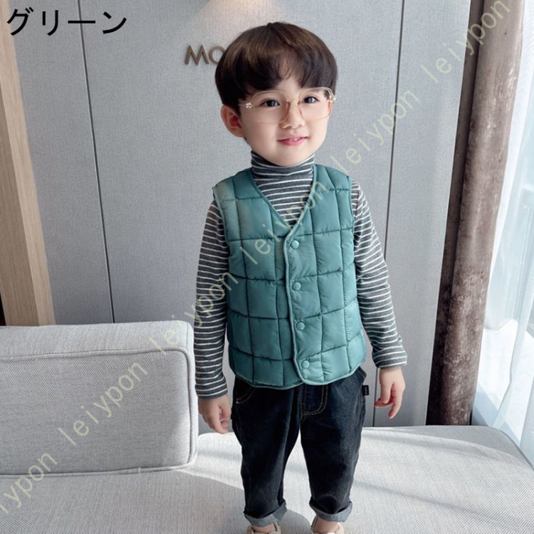 キッズ アウターウエア 子供服 コート vネック 防寒ベスト 冬 長袖 中綿ベスト スナップボタン 前開き ジャンパー アウター 赤ちゃん服 軽量 無地 韓国 小学生｜leiypon｜03