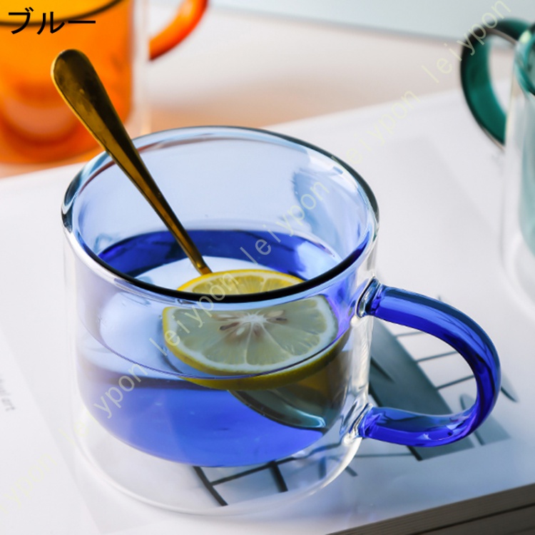 マグカップ ガラス コーヒーカップ 二重ガラスカップ ステンドグラス 耐熱 2層手吹き製作 マグ グラス かわいい 可愛い レトロ カラーグラス コップ カップ |  | 02